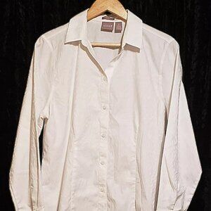 Chico's Button down textured fabric dress shirt size 2